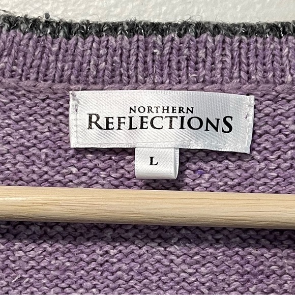 Northern Reflections Purple Embroidered Zip-Front Vest, Women’s Size Large - Picture 7 of 7